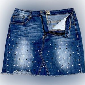 🌻🌻🌻Denim Blvd Los Angeles Womens Size Medium Denim Mini Skirt  🌹🌹🌹